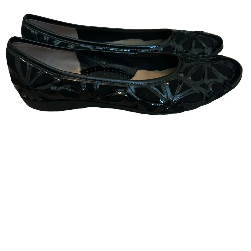 Bella Vita Made in Italy Women's Slip On Flats Black Leather Size 8.5